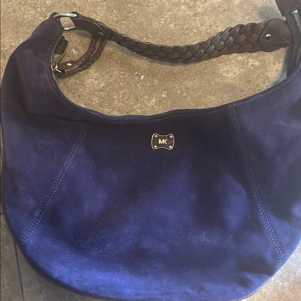 Michael Kors Purple Suede Hobo Bag